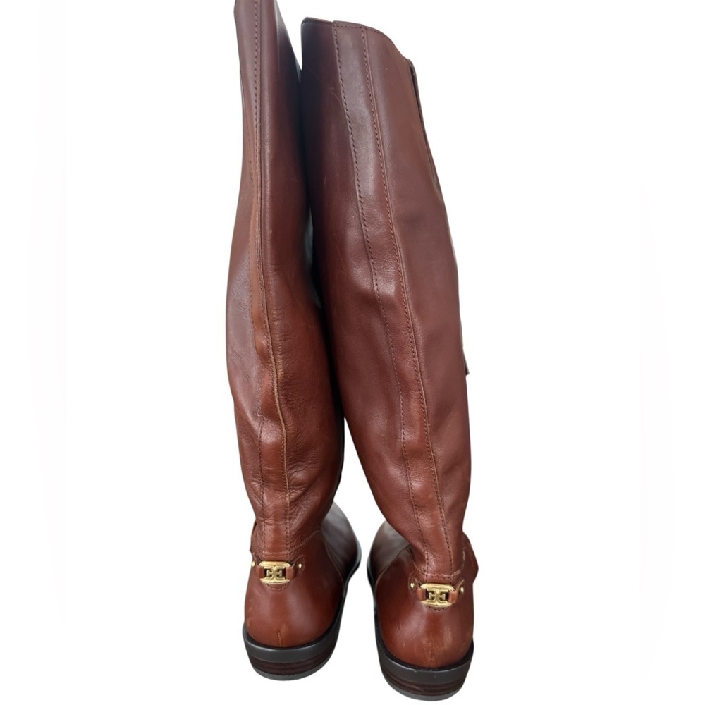 Sam Edelman Cesar Leather Riding Boots - Burnt Brandy - Square Toe - Size 7.5 - Picture 5 of 6